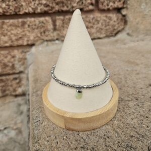 KEEP Collective Silver Wrap Bracelet with Green Charm Healing Women's Jewelry